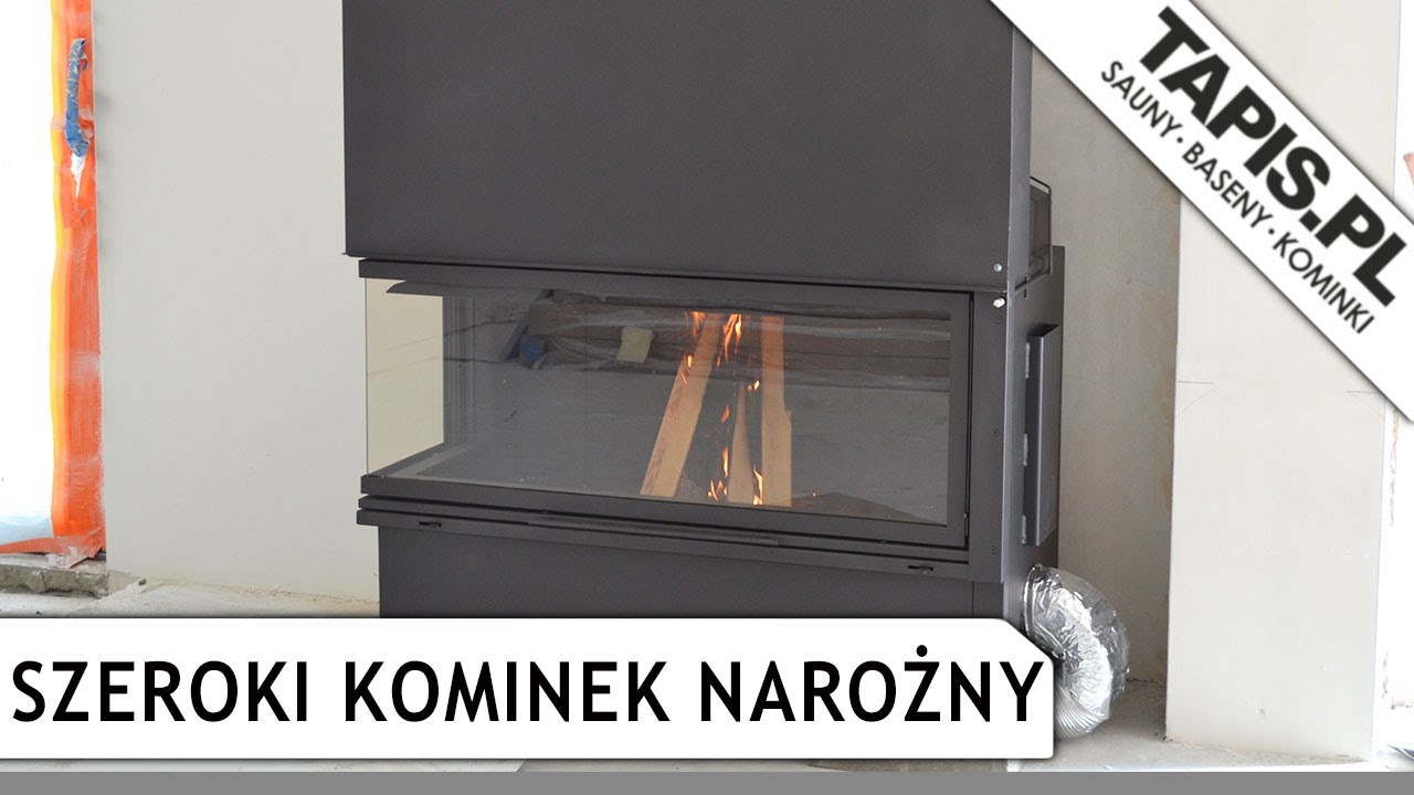 KOMINEK NAROŻNY KWLINE E 1300 G CORNER BLACK MONTAŻ Ł&Oacute;DŹ - KOMINKI - MINIBASENY - SAUNY - TAPIS.PL