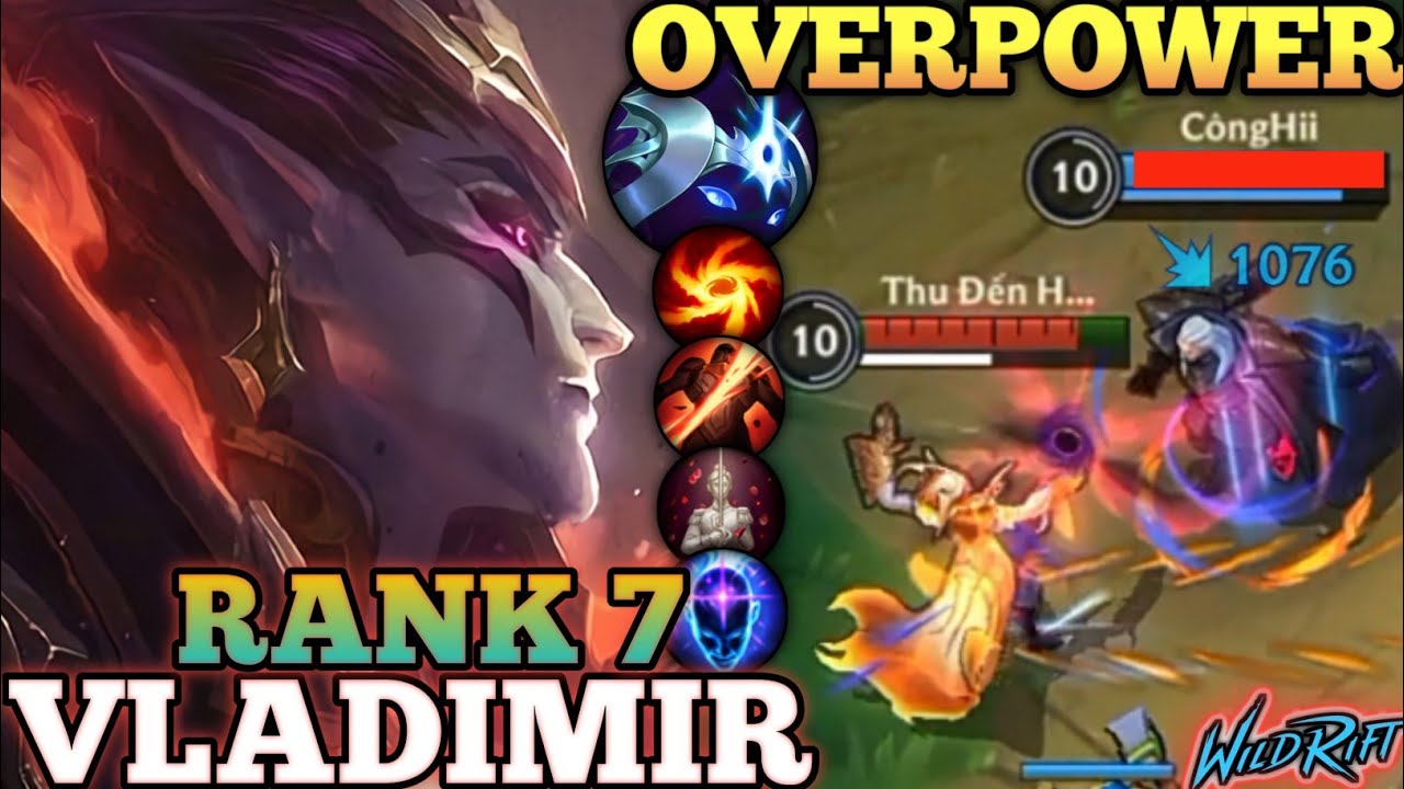 VLADIMIR LATEGAME KILLER! HARD CARRY MVP PLAY - TOP 7 GLOBAL VLADIMIR BY Thu Đến Hạ Sang - WILD RIFT