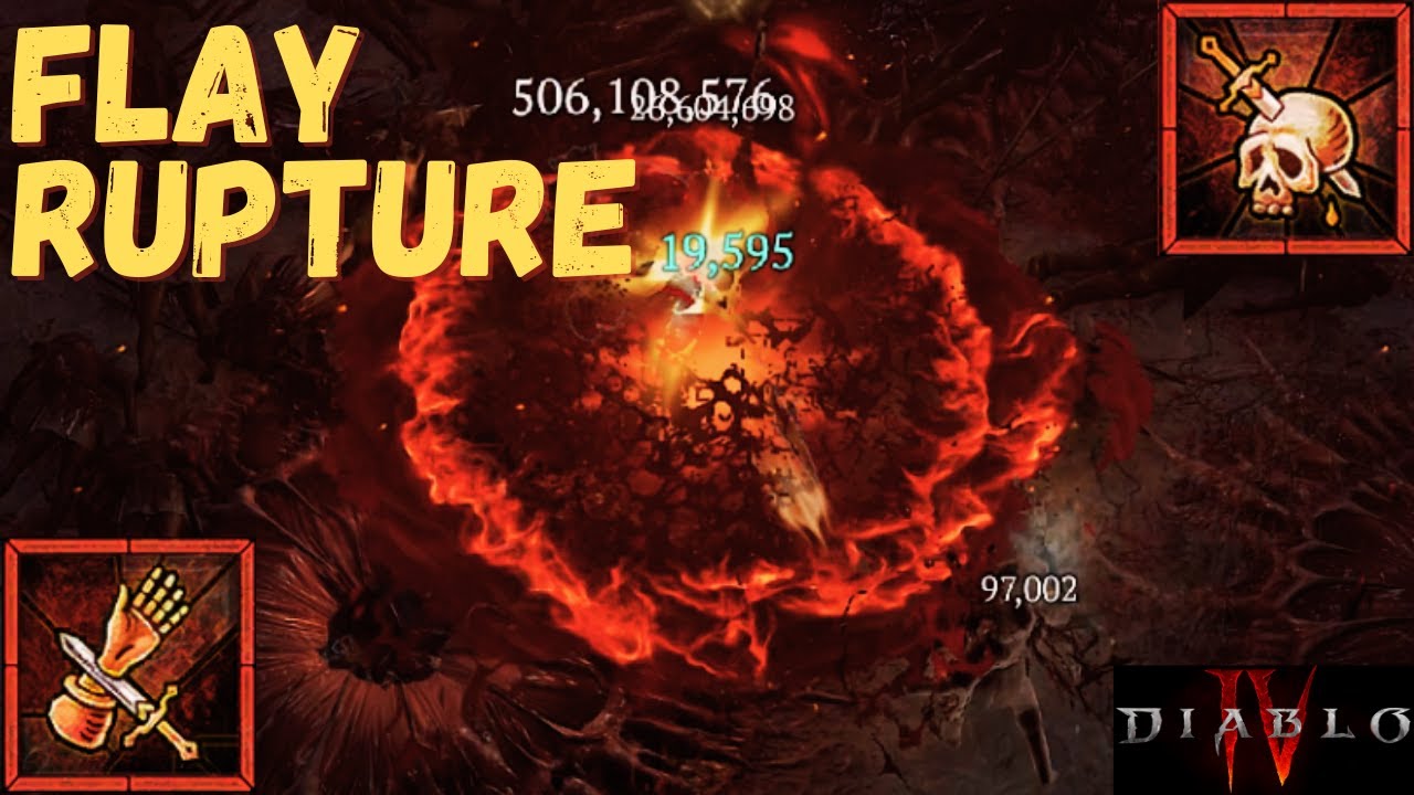 Diablo 4 - Season 5 Flay Rupture Bleed Barbarian & Infernal Horde Tier 6