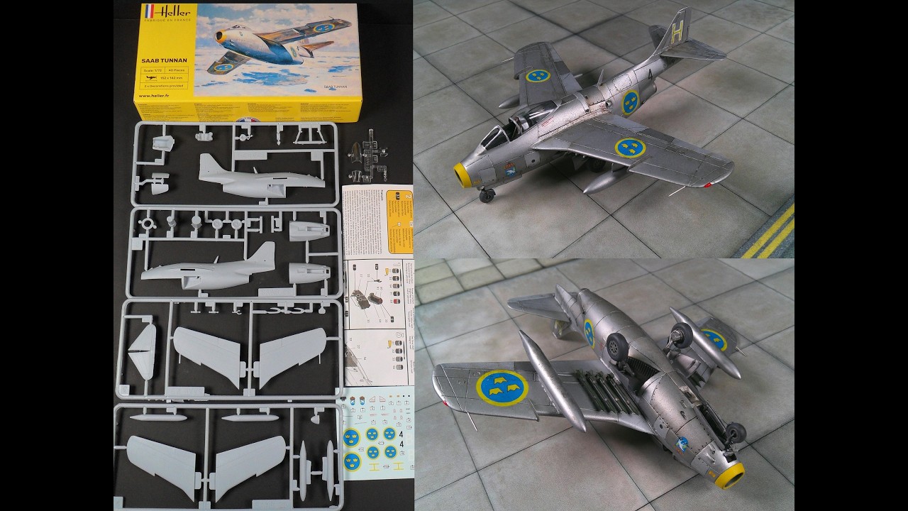 Saab Tunnan 1/72 Heller unboxing and build.