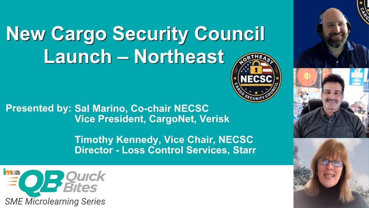 New Cargo Security Council Launch - Northeast - IMUA Quick Bites
