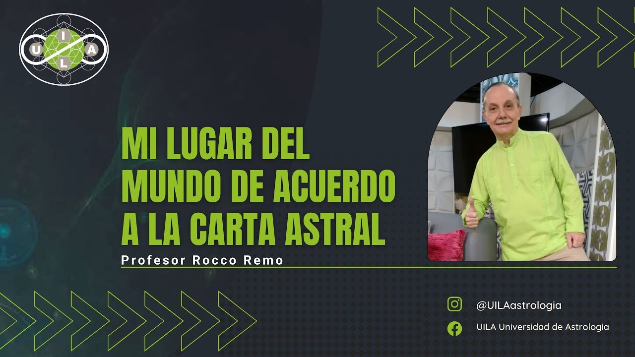 EL LUGAR  DEL MUNDO QUE ME CONVIENE DE ACUERDO A LA CARTA ASTRAL - PROFESOR ROCCO REMO