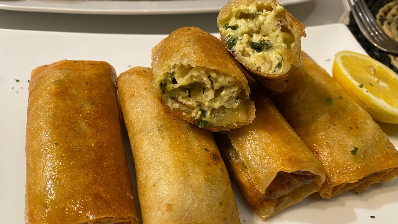 Bourek poulet sauce curry un deliceبوراك بالدجاج بصلصة الكاري وأسرارها مقرمش مليح وبنة لاتقاوم👌