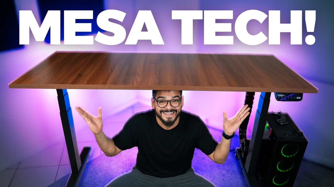 ACHEI A MESA PERFEITA PARA MEU SETUP!  Mesa com regulagem de altura elétrica Slikdesk High