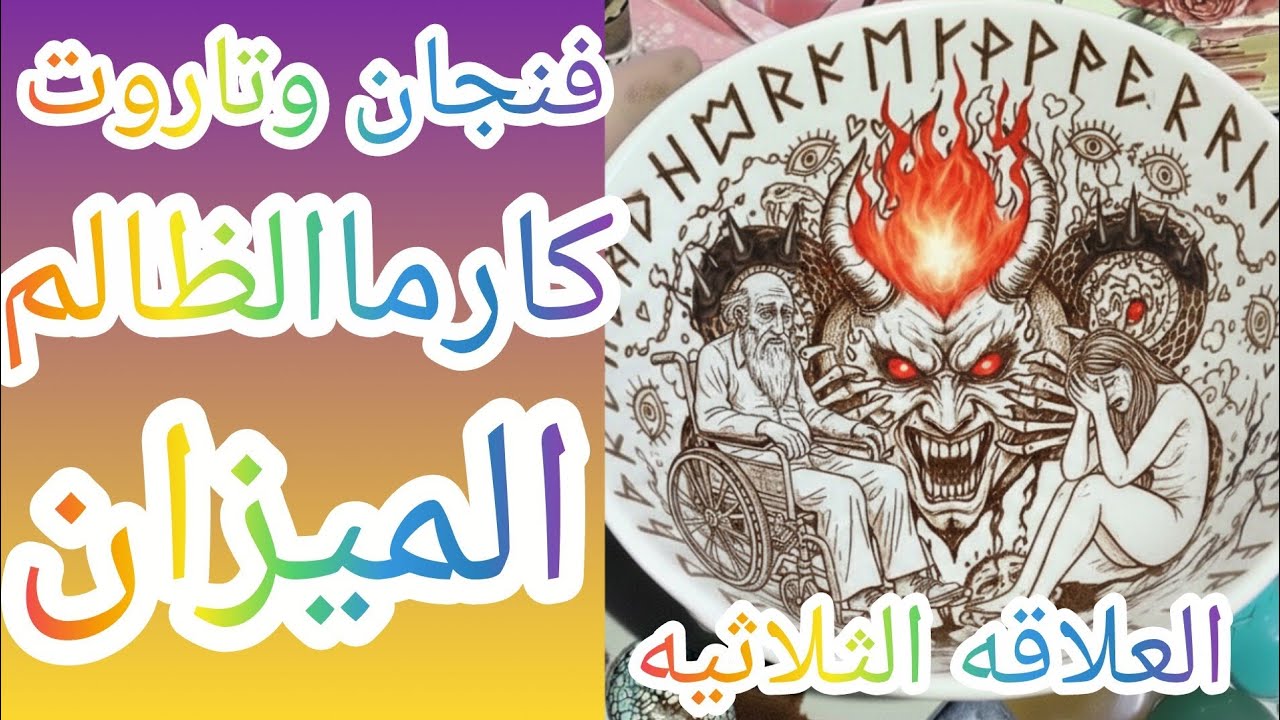 فنجان برج الميزان👈كارماالظالم نار كارثة سوده🔥حفرة اتفتحت فجأة ووقع فيها اللي ظلمك🙀انكسار الجبل خريف 
