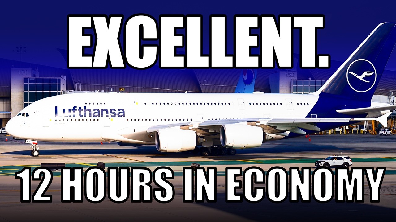 A380! 12 HOURS In Economy (Upper Deck) | Lufthansa A380 MUC - LAX