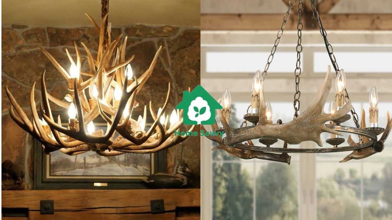 55 Antler Chandelier Designs | Antler chandelier dining room | Antler chandelier Black with shades