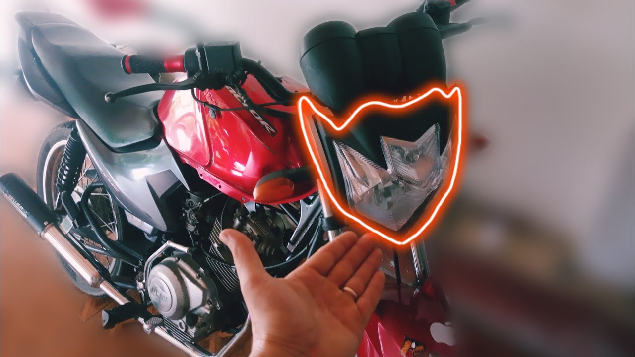 Farol da Fazer 250 na Factor YBR 125 😱 ( Deu ruim)..