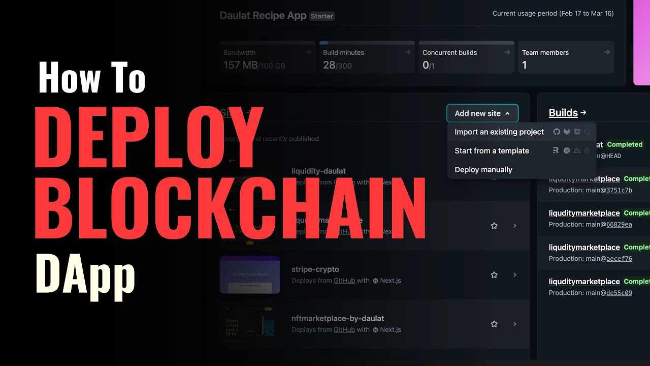 How To Deploy Blockchain DApp for Free: Next.js, React.js & HTML/CSS/JavaScript Tutorial 2024