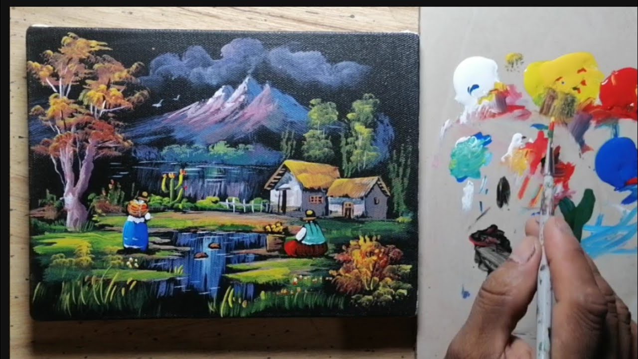 #86.ASÍ de FÁCIL??😳.PINTÉ SOBRE FONDO NEGRO.MIRA EL RESULTADO! 😉. tutorial fácil satinado. Ortegart.