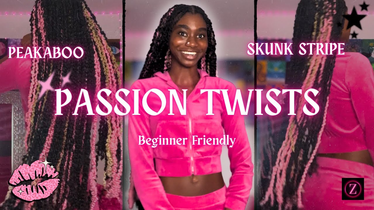 Y2K Passion Twists Tutorial ★ Pink Peekaboo + Blonde Highlights + Skunk Stripe