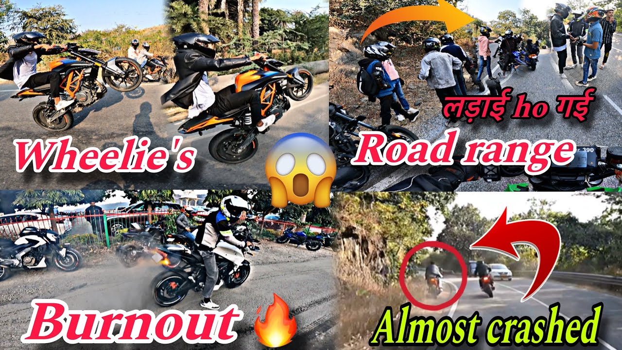 Rc390 Almost Crashed 🥵 Ladai Ho Gai In Road Range🤬 || Crazy 🤯Wheelie With Duke390🚀😱