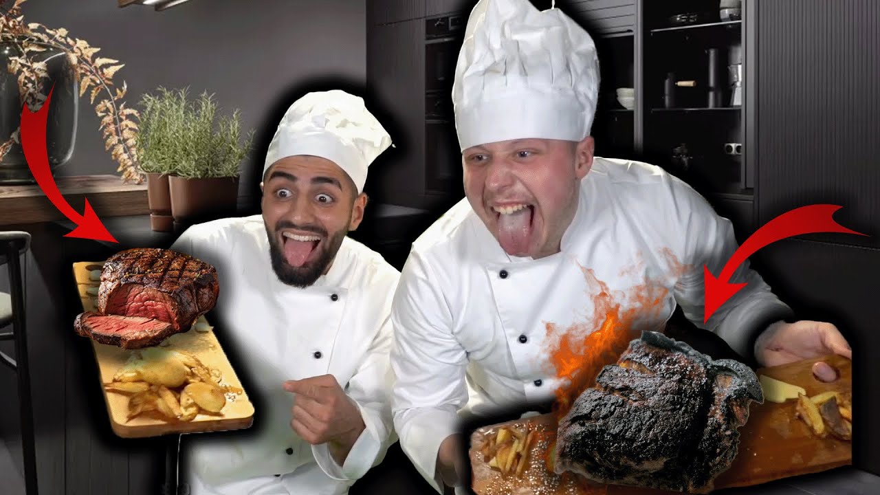 WER MACHT DAS BESSERE STEAK GEHT SCHIEF | Jordan & Semih