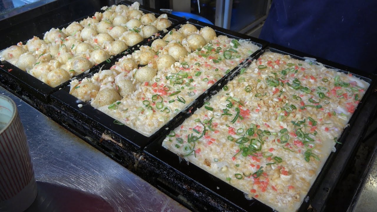 大阪のたこ焼き　プロが焼くたこ焼き(得心 大阪 日本橋)　Delicious Takoyaki of Osaka Nippombashi　大阪日本桥的美味章鱼烧烤