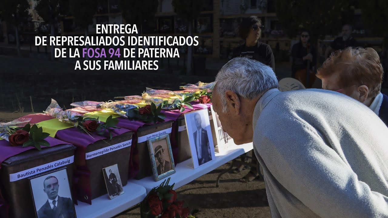 Entrega de represaliados identificados de la fosa 94 a sus familiares