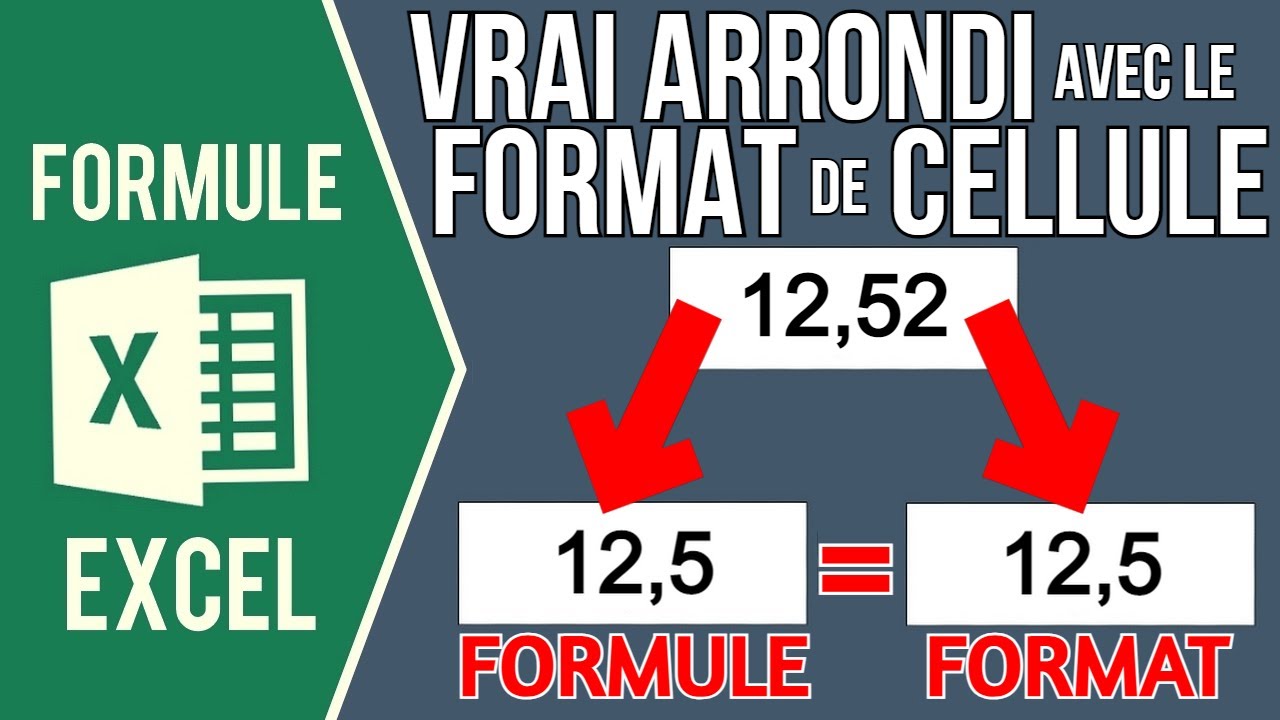 EXCEL - VRAI ARRONDI AVEC LE FORMAT DE CELLULE (Sans utiliser la formule ARRONDI)