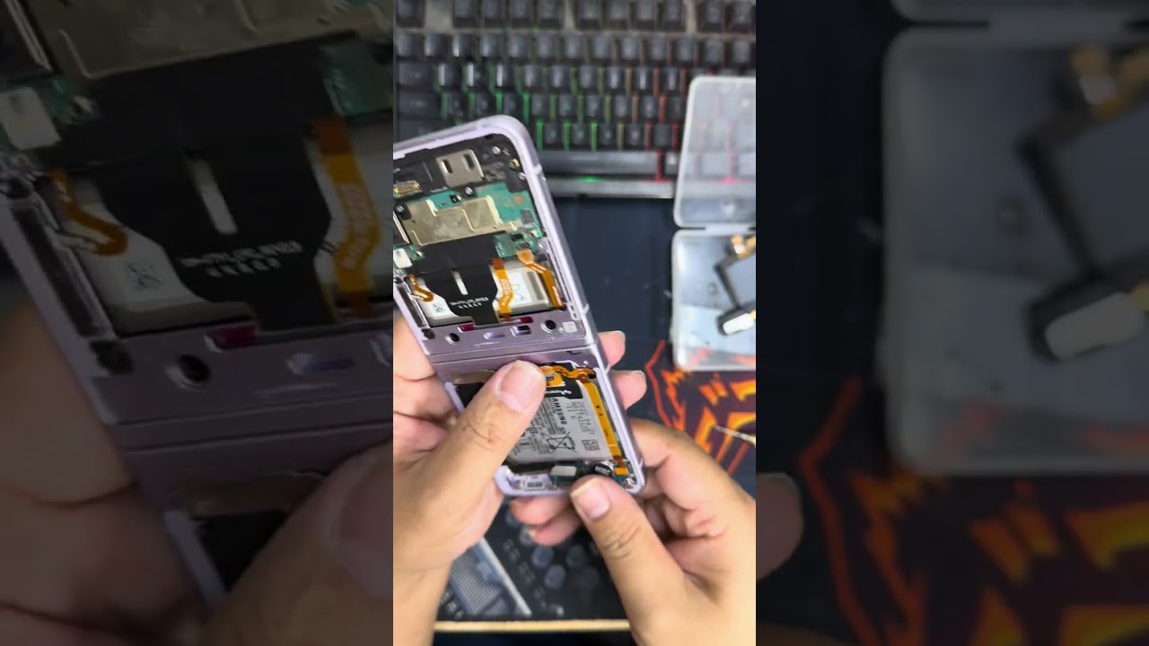 Hướng dẫn bóc màn z flip 3 để fix sọc