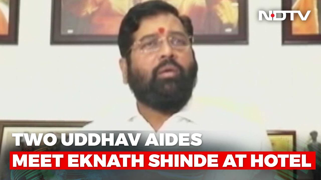 Shiv Sena Leader Meets Rebel Eknath Shinde At Hotel In Gujarat