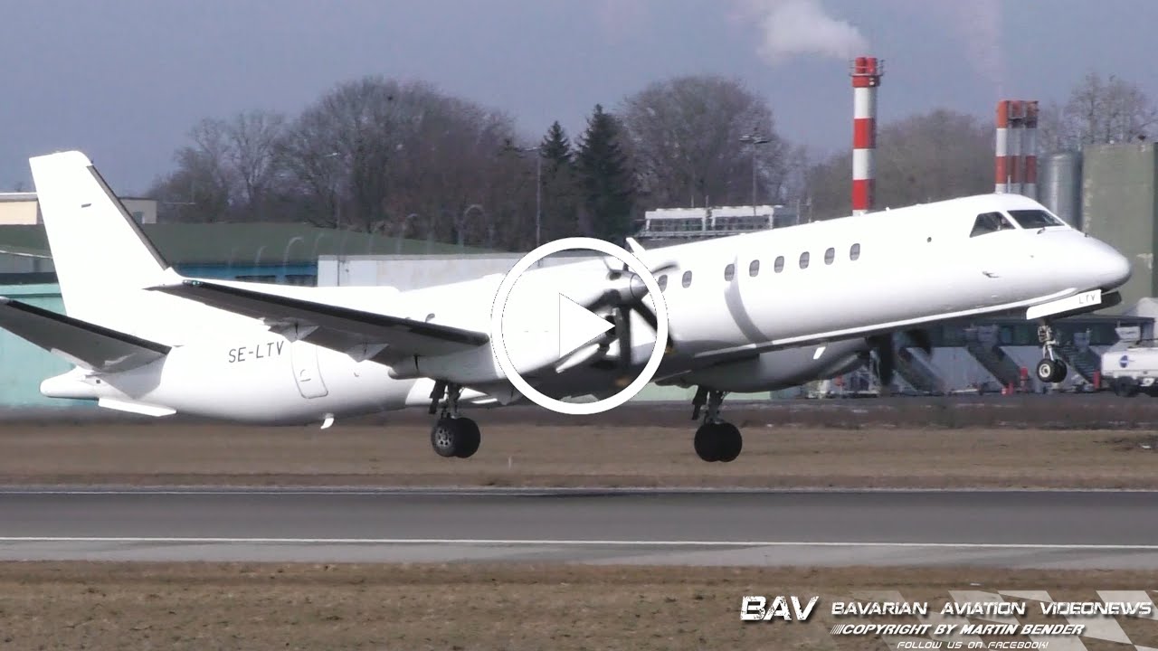 Saab 2000 - Saab Aircraft SE-LTV - takeoff at Memmingen Airport