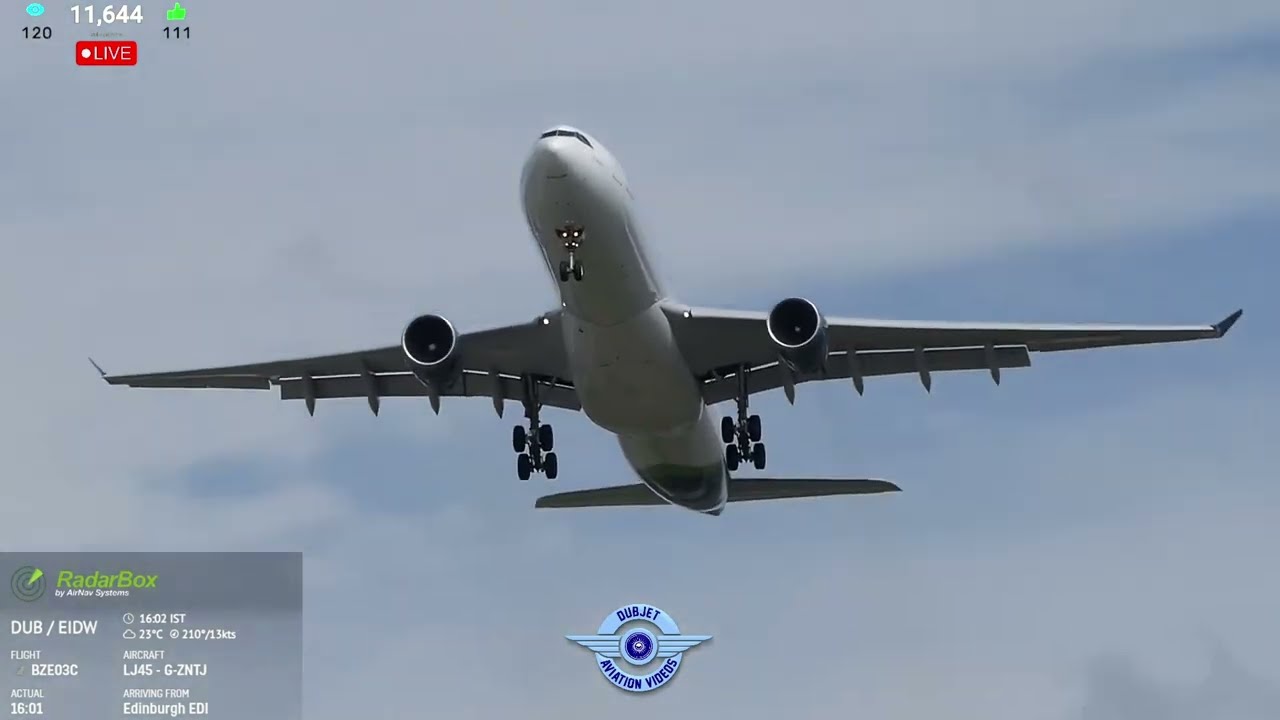 2 Missed Approaches - Airbus A330 - Wind Shear at Dublin Airport
