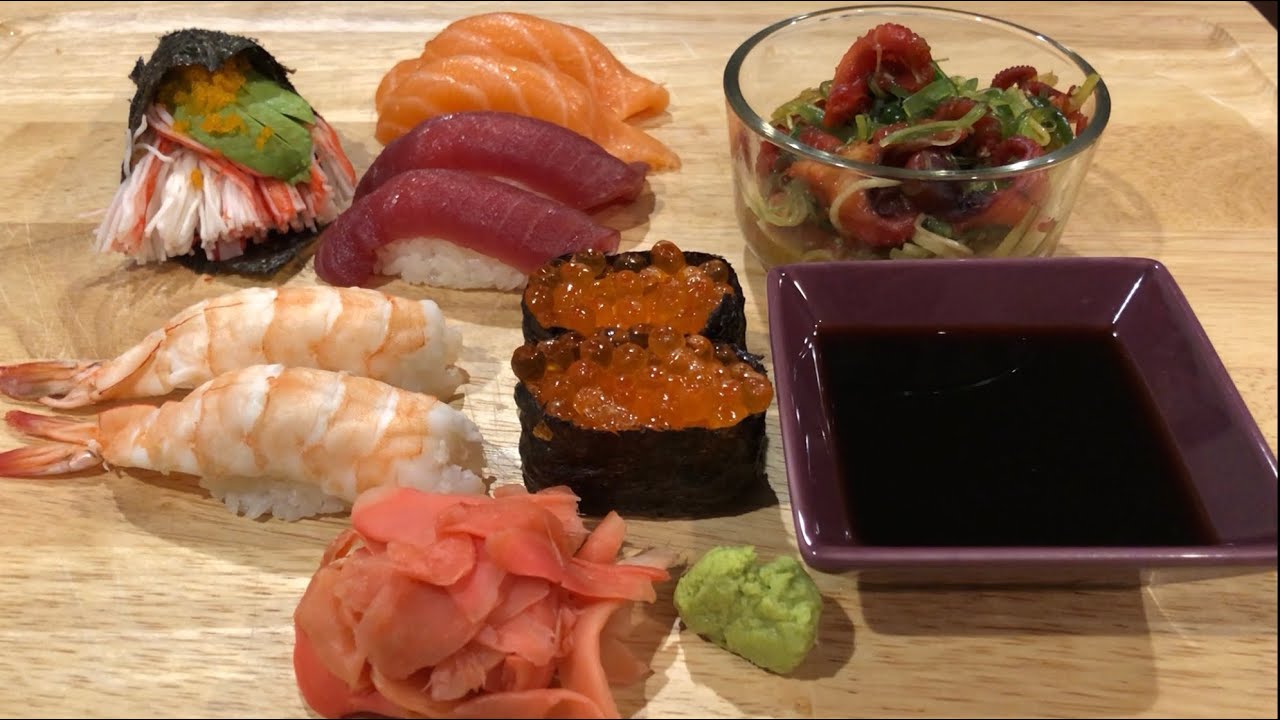 ASMR Whisper/Eating Sounds: Sushi