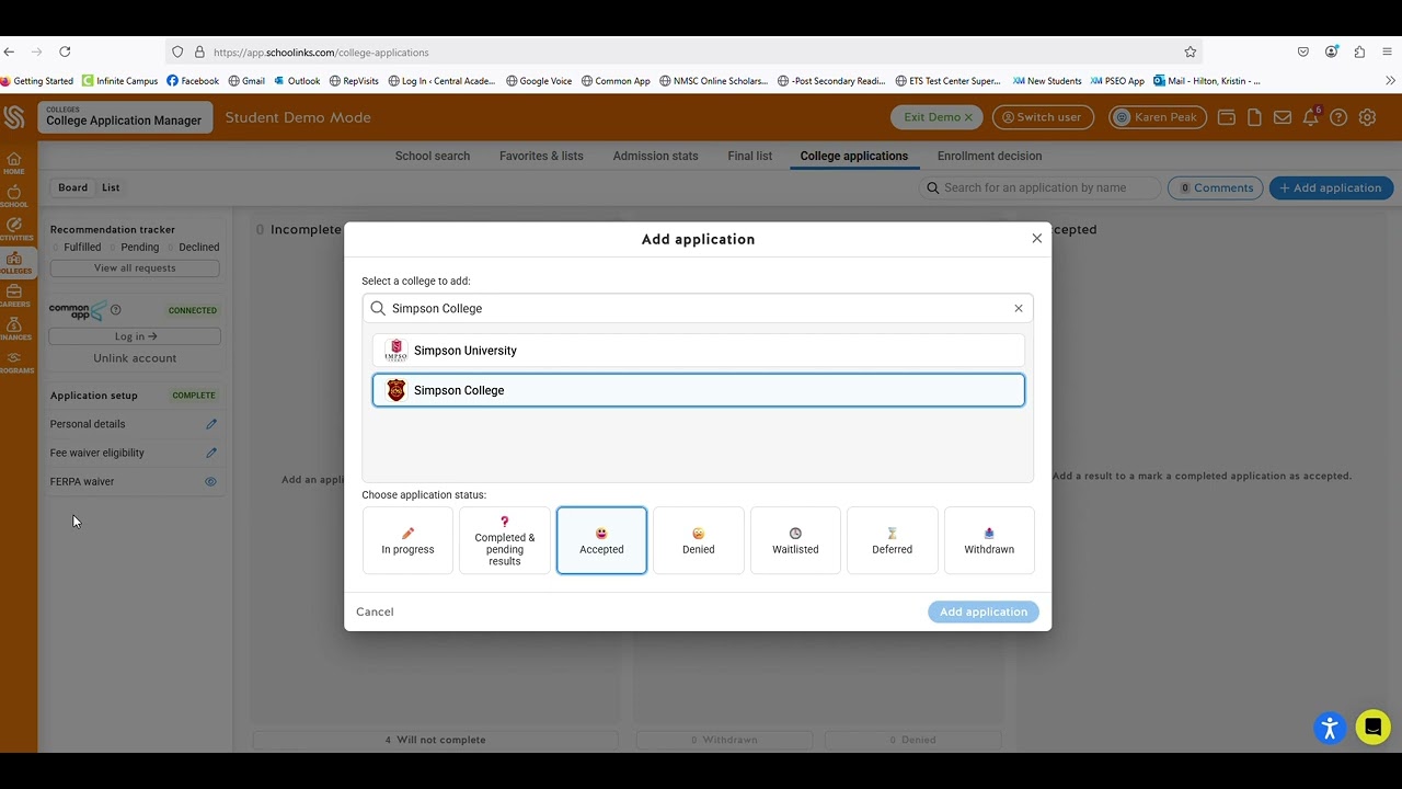 How to request final transcripts on Schoolinks.