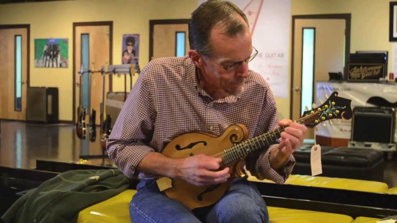 Carter Vintage Guitars - Adam Steffey and a Koa Elkhorn Mandolin