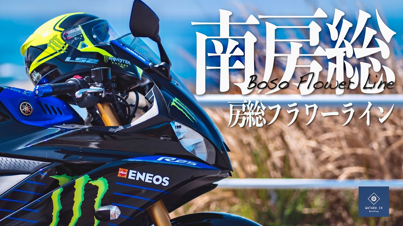 【春の南房総ツーリング】千葉の快走路！ずっと海沿いを走る房総フラワーラインが最高すぎた【YZF-R25】