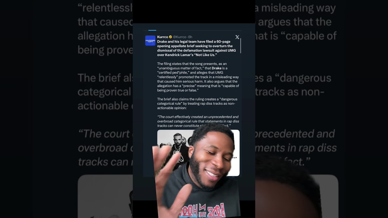 Drake officially appeals his Not Like Us lawsuit ..what does this mean for the Iceman rollout 