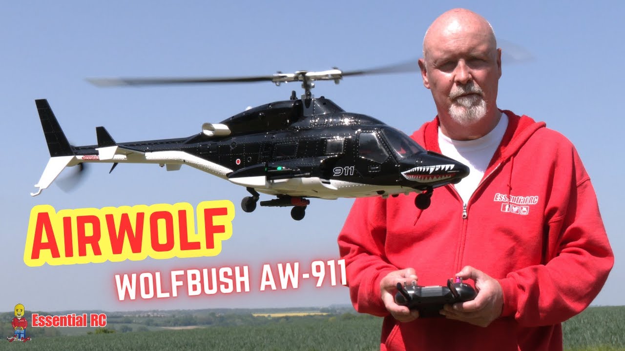 FLIGHT TEST ! WOLFBUSH AW-911 Airwolf 1/34 Scale RC Helicopter with GPS Positioning