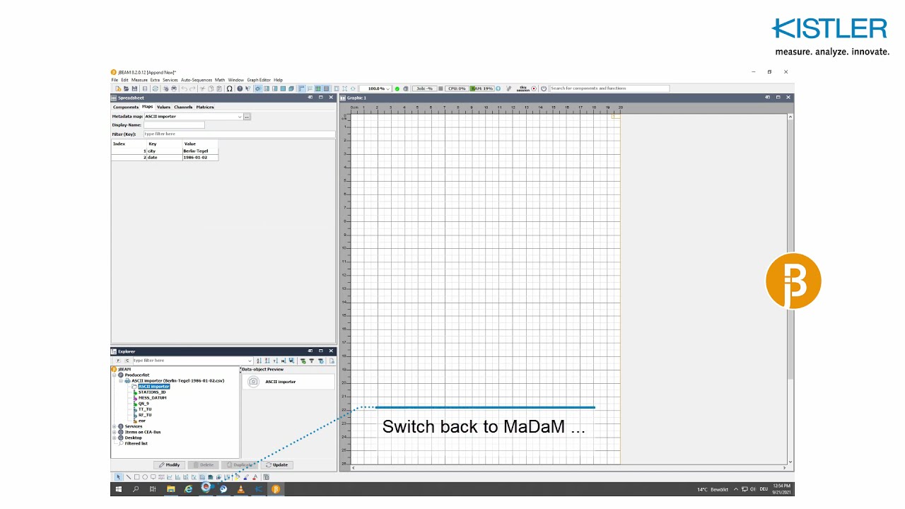 Measurement data management &ndash; data modelling in MaDaM &ndash; initial project setup tutorial
