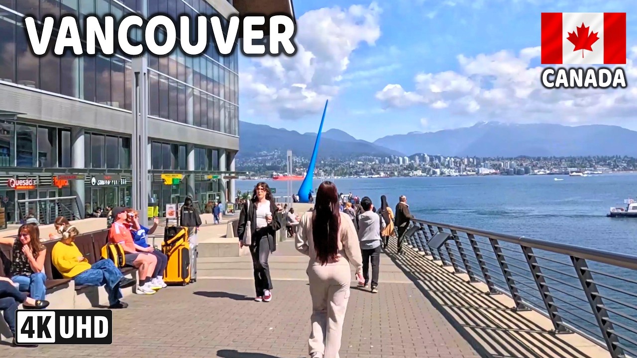 🇨🇦 【4K】☀️ Downtown Vancouver BC, Canada. Relaxing Walk.