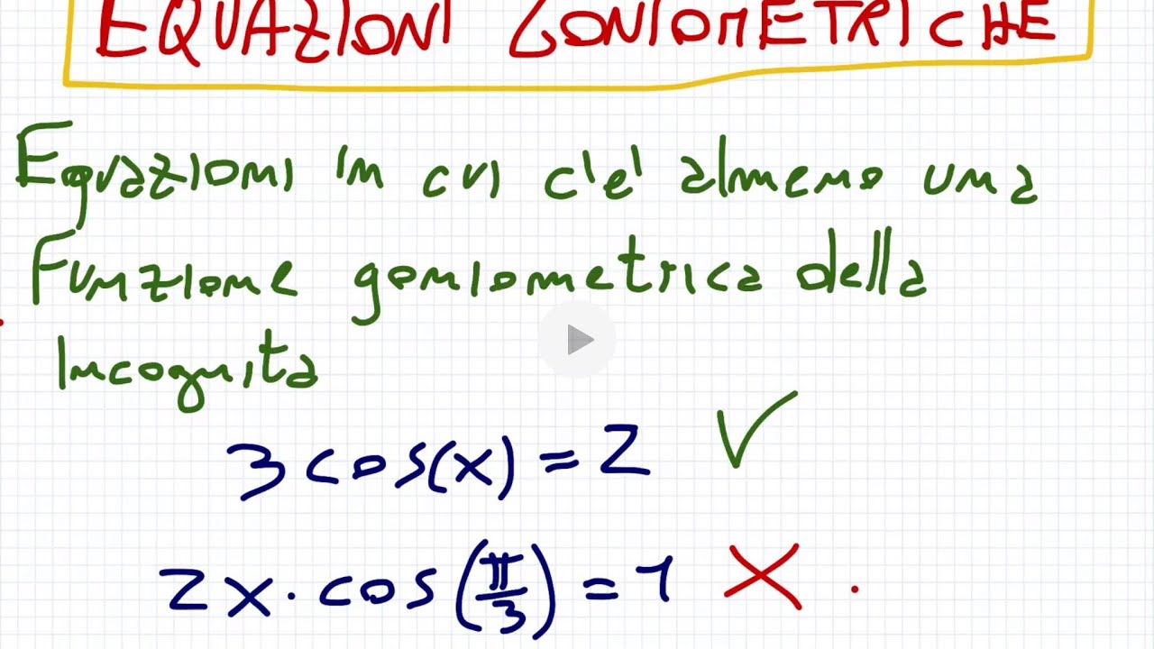 Equazioni goniometriche elementari