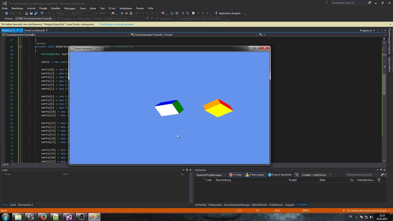 03 - DirectX + C# 3D Terrain Generator Tutorial (index buffer + zBuffer)