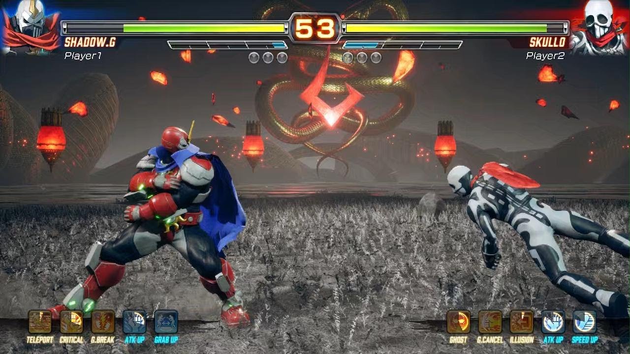 Shadowgeist vs Skullomania - Fighting EX Layer