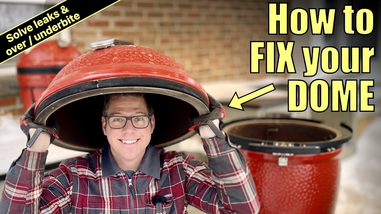 Kamado Joe Dome alignment 101... TRY THIS FIX for all band, hinge, latch or smoke leak issues!