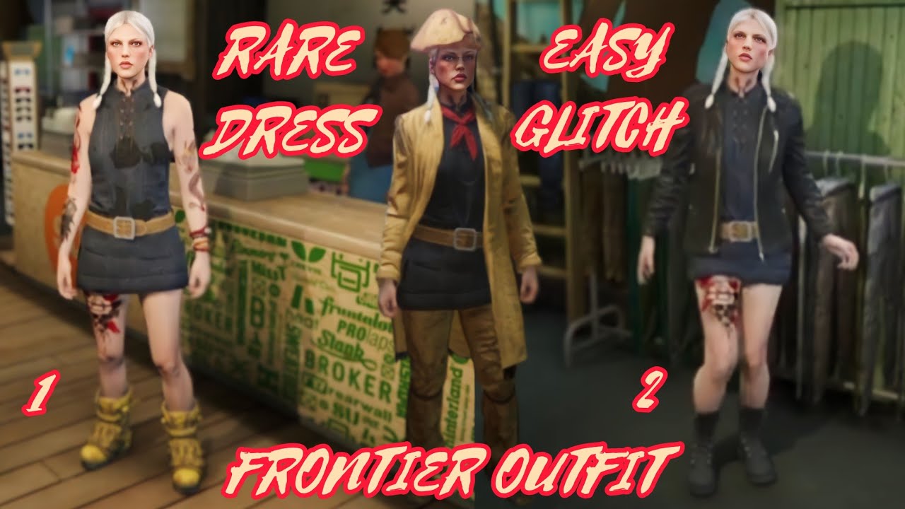 Frontier outfit - 2 versions of  the glitch - Rare dress - How to unlock Frontier outfit