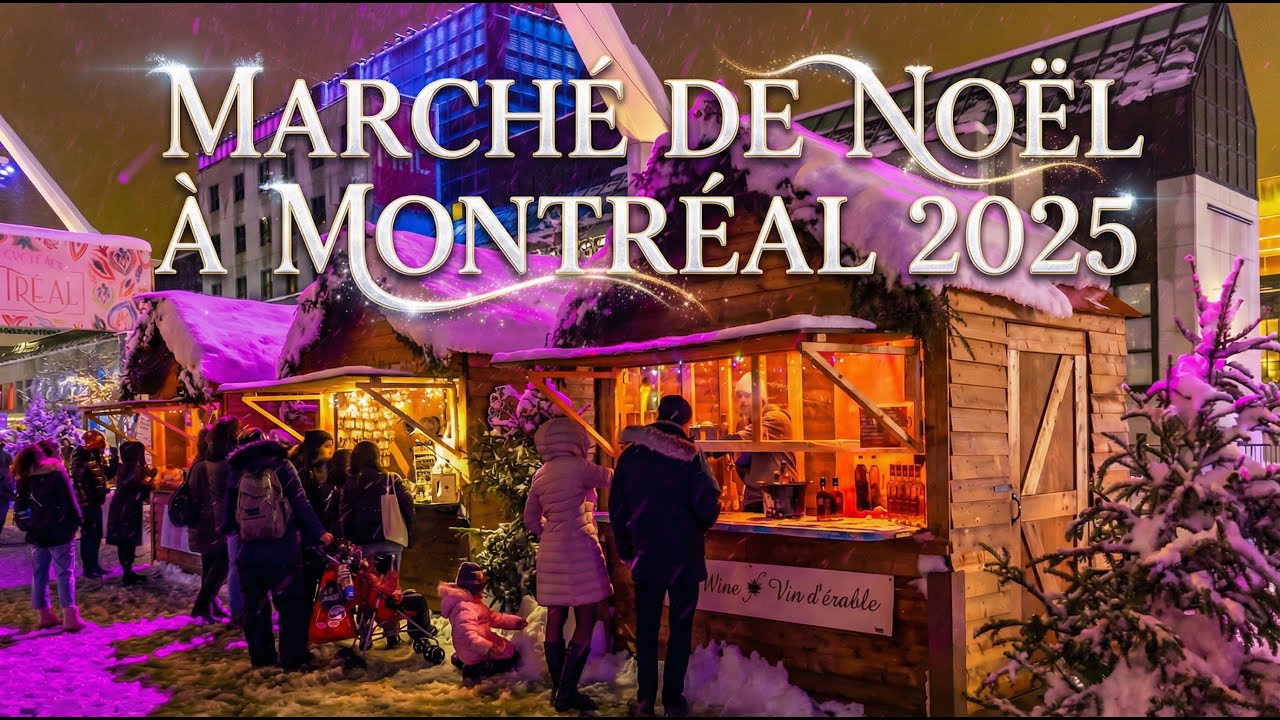 La MAGIE de NOËL à Montréal ! 🎄✨ Marché de la Place des Arts et Patinage en Ville