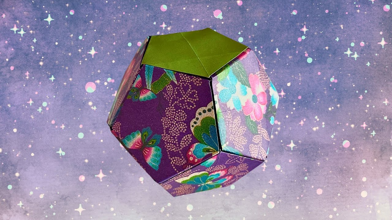 Origami Dodecahedron | Modular Origami 12 units