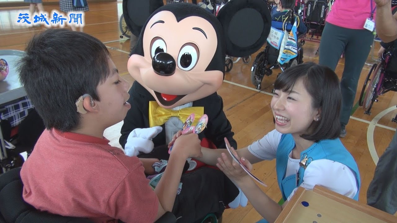 ミッキーがサプライズ来校