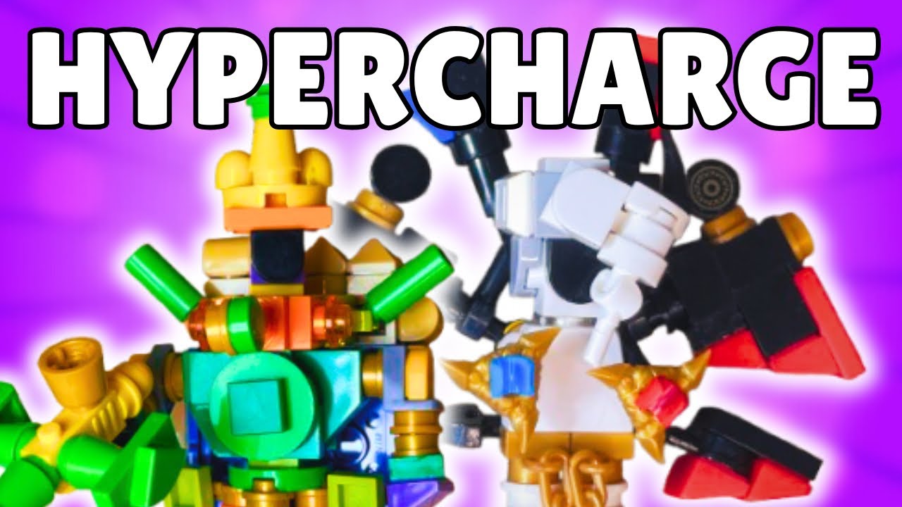 How to make the HYPERCHARGE SKINS in LEGO!! [Brawl Stars]