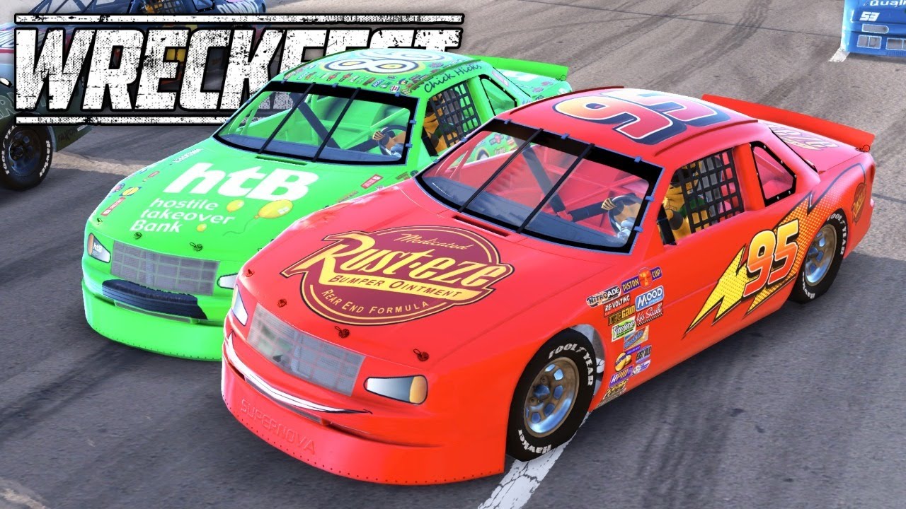 Lightning McQueen NASCAR Crashing | Wreckfest Mods