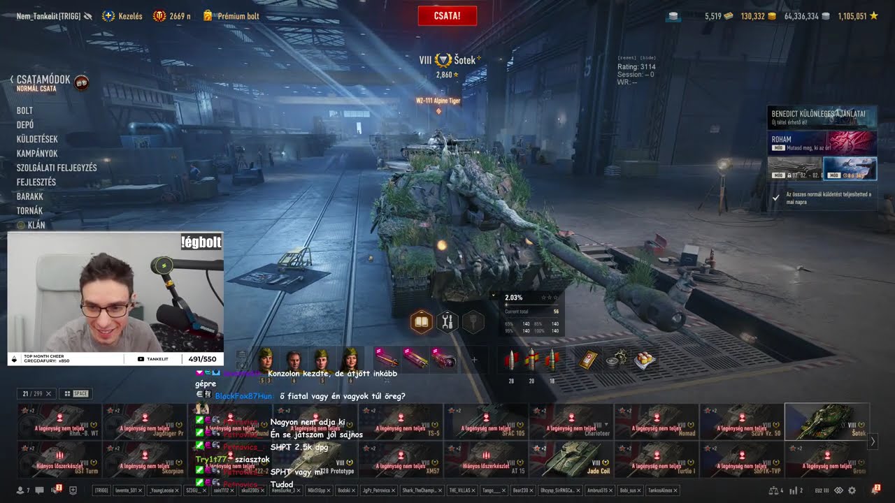 OLS.6 nap! 😎 Token droppok Twitch-en 8-as prémtankért!