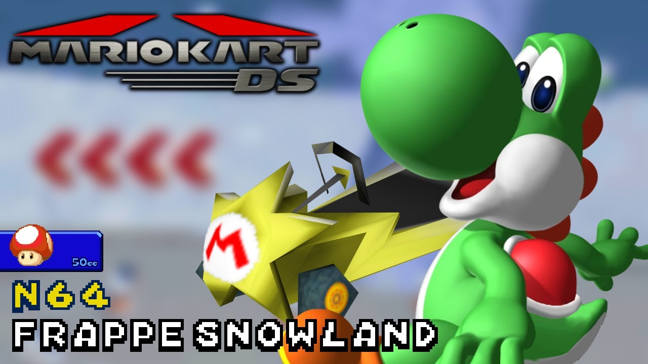 Mario Kart DS - 50cc - Yoshi - Shooting Star - N64 Frappe Snowland | Ep. 3542