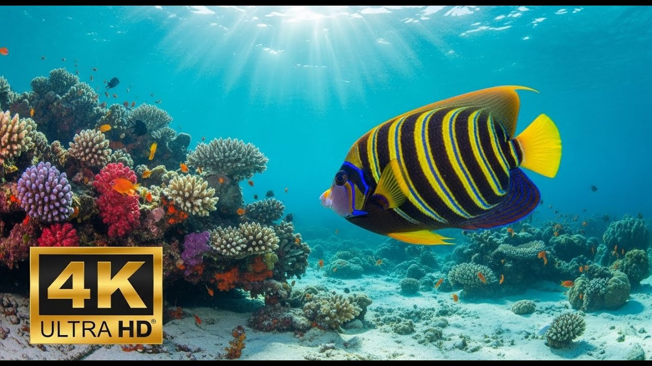 🐢 Ocean Life in 4K – Serene Aquarium View for Meditation, Yoga, and Sleep