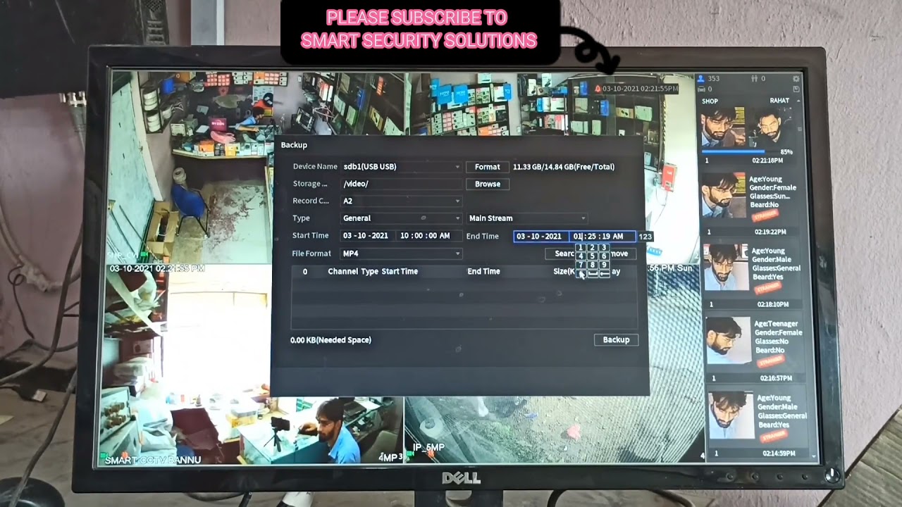 Backup video clip from Dahua DVR XVR  to USB