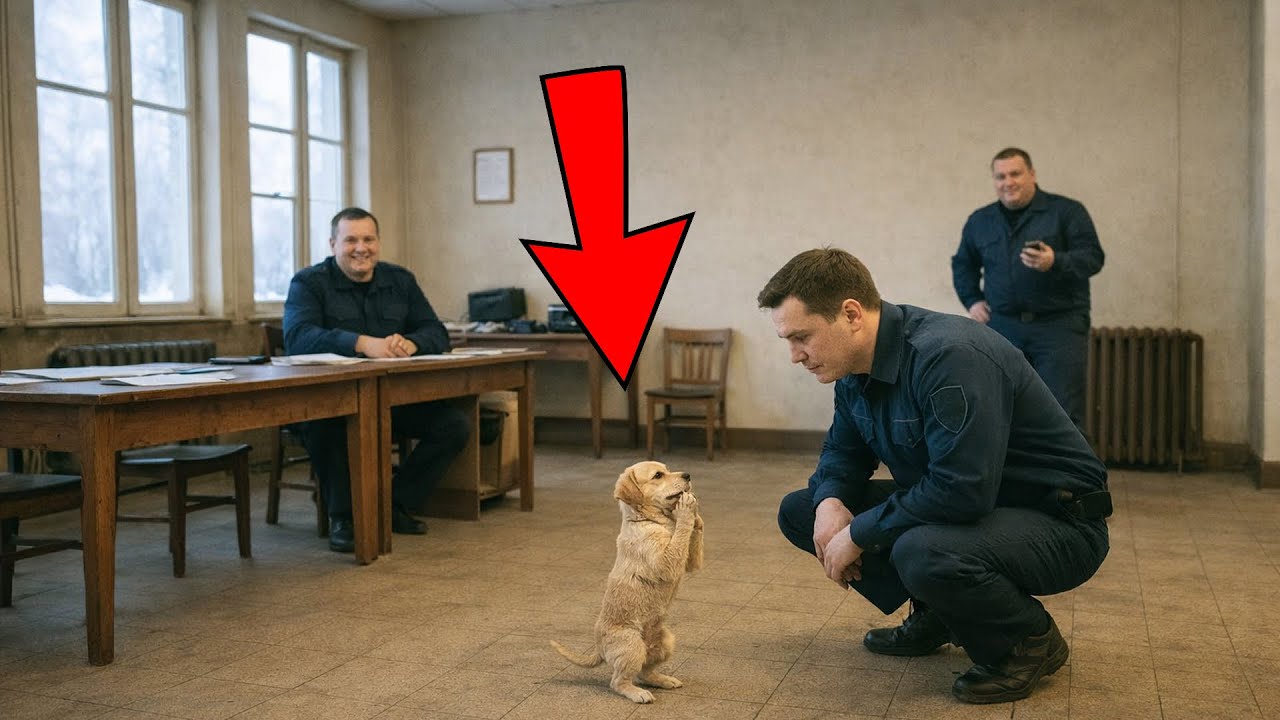 Un cucciolo randagio entra in una stazione di polizia chiedendo aiuto — ciò che scoprono fa piangere