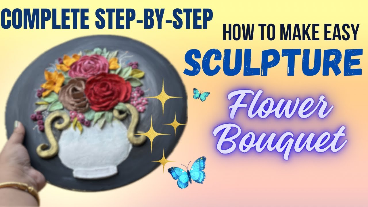 How to start Sculpture painting /Beginners tutorial Flower bouquet / #sculpturepainting
