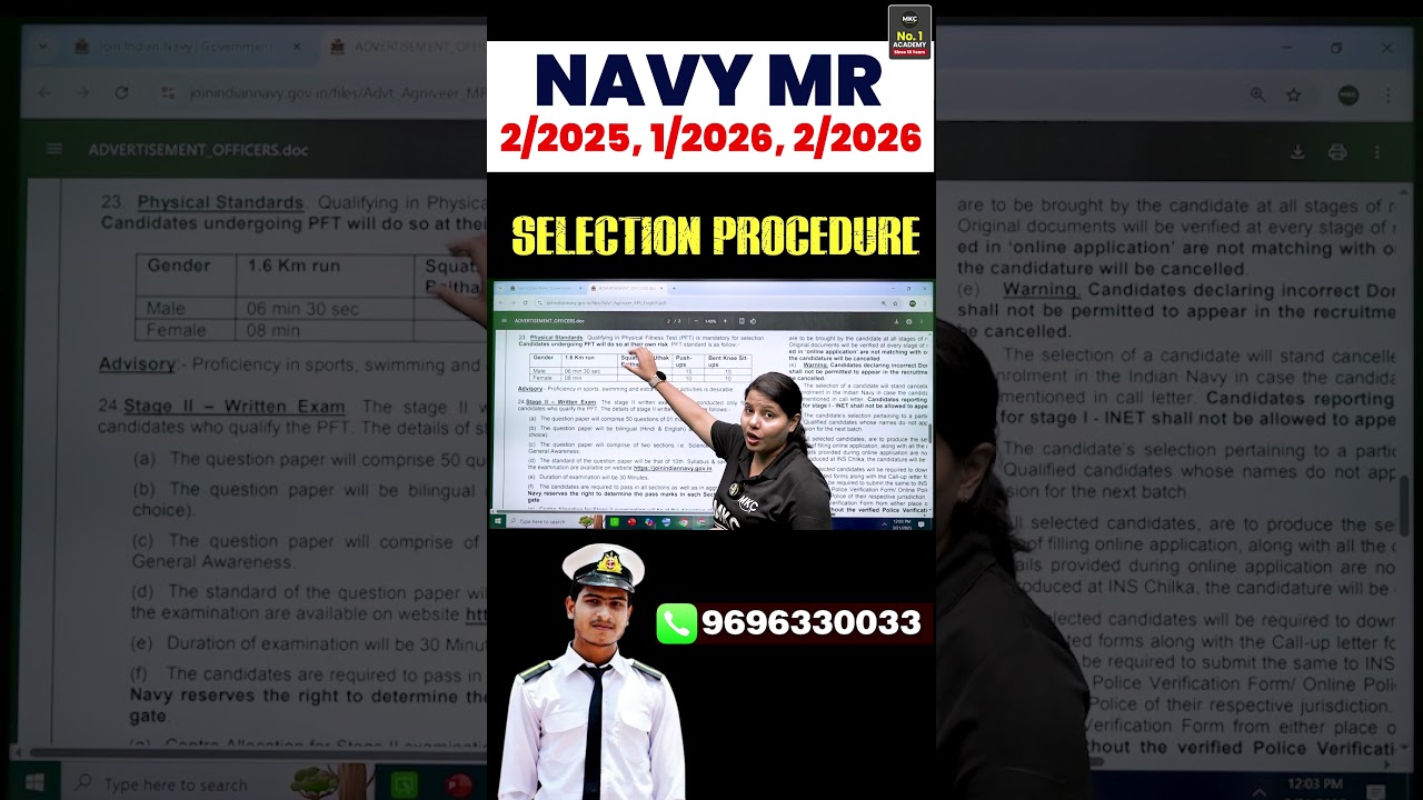 Navy MR Selection Process: Intake 01/2025, 01/2026, & 02/2026 Explained! ⚓