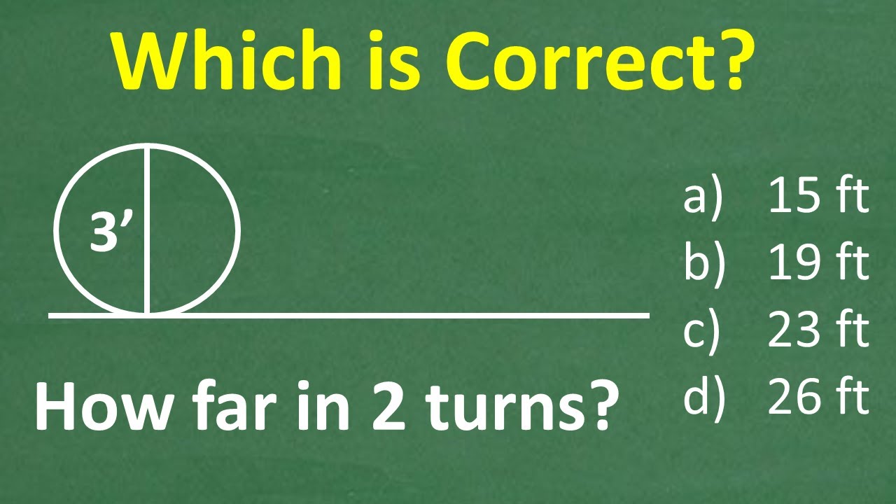 A 3” circle will go approximately how far in 2 turns? EASY problem if you know some Geometry